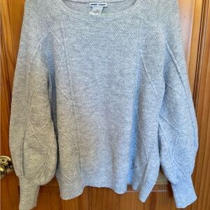 Sweet Romeo Light Gray Crew Neck Sweater